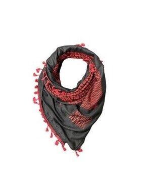 Black & Red Keffiyeh Cotton High Quallity made in Palestine